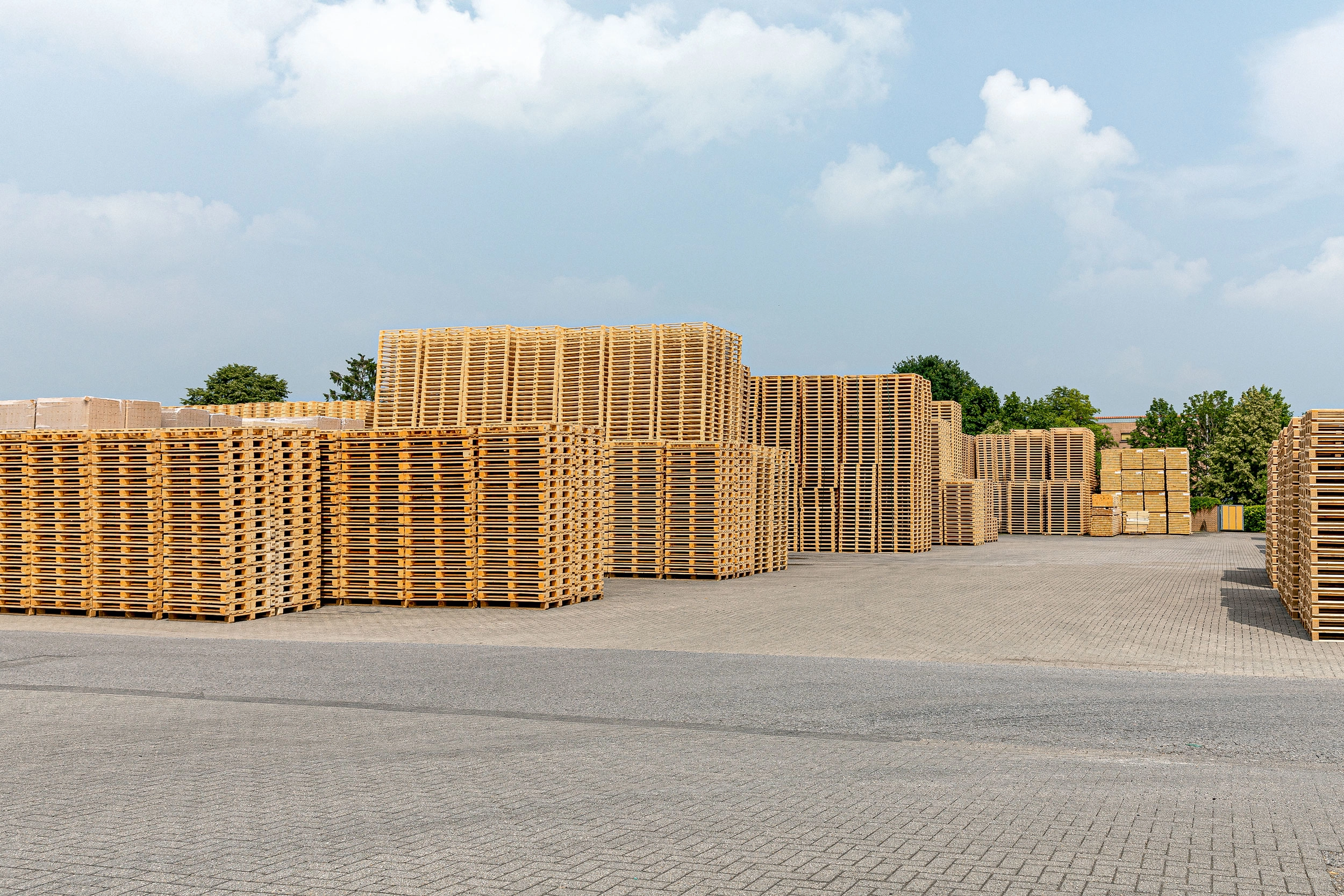 Pallets gestapeld